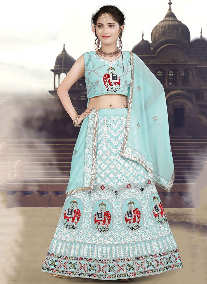 Aaradhna vol 11 Fancy Wedding Wear Faux Georgette Kids wear Latest Lehenga Choli Collection